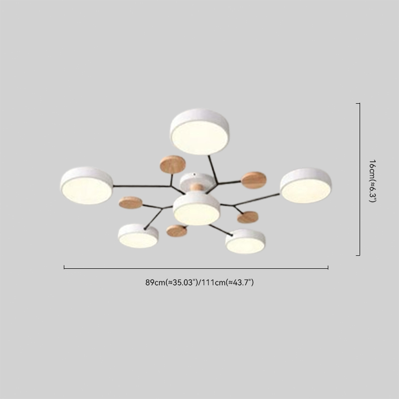 Modern Round Ceiling Light Dimension