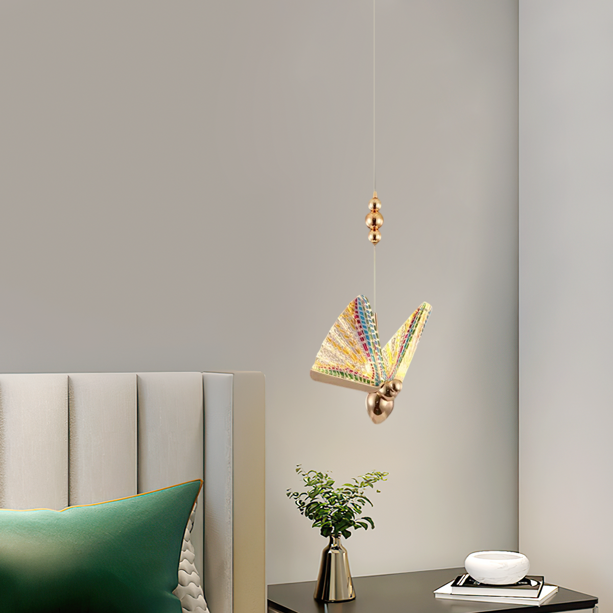 Art Deco Butterfly Pendant Light 