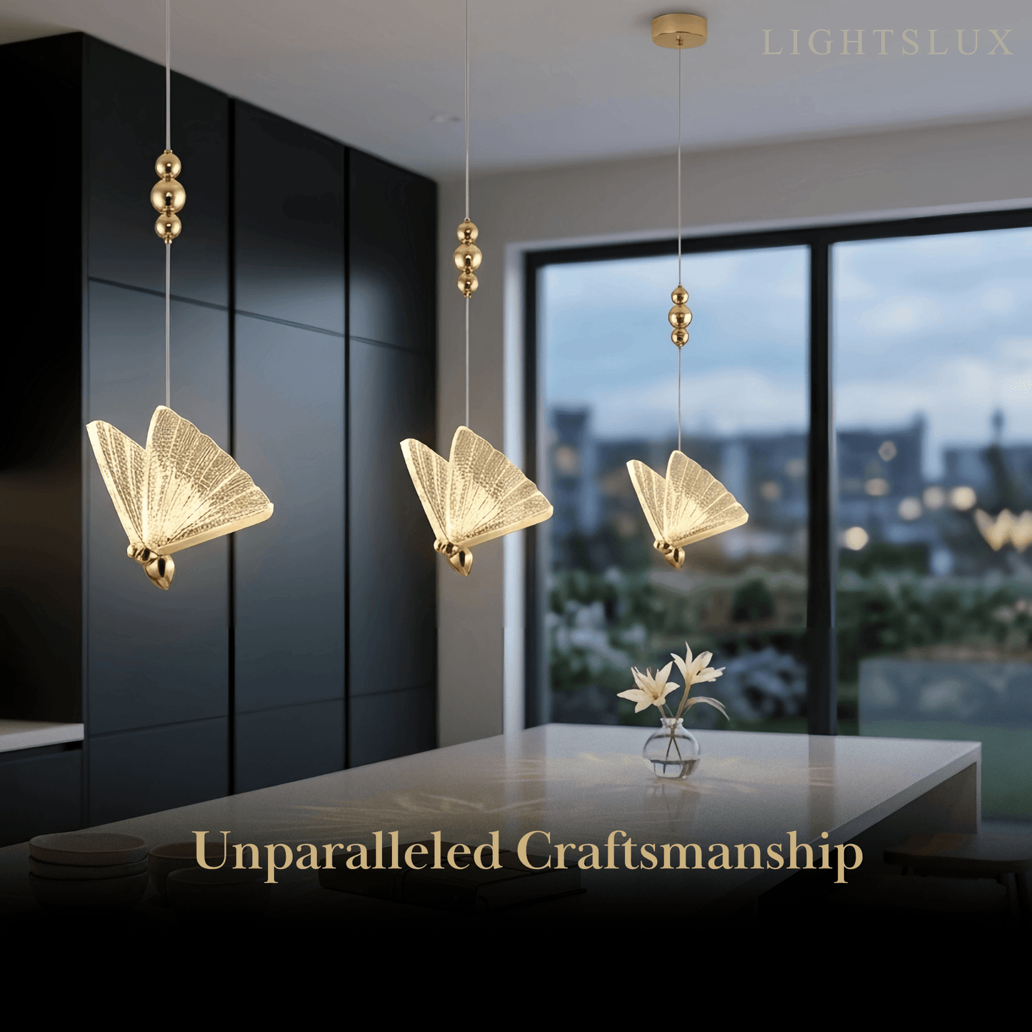 Vivara Art Deco Butterfly Pendant Light