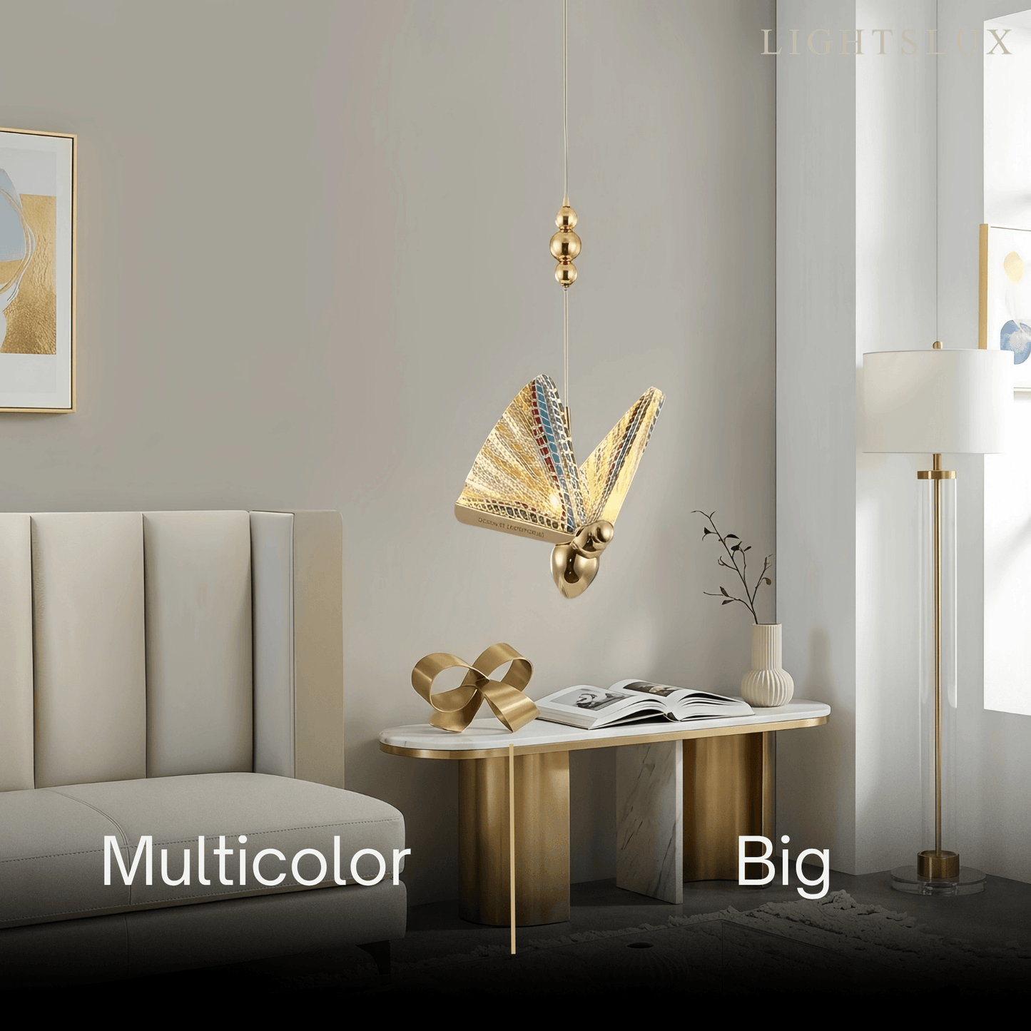 Vivara Art Deco Butterfly Pendant Light 