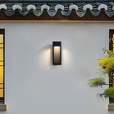 Modern LED Rectangular Outdoor Wall Lamp for Exterior Wall