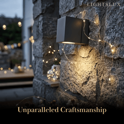 Modern Rotatable Square Wall Lamp - Black Metal