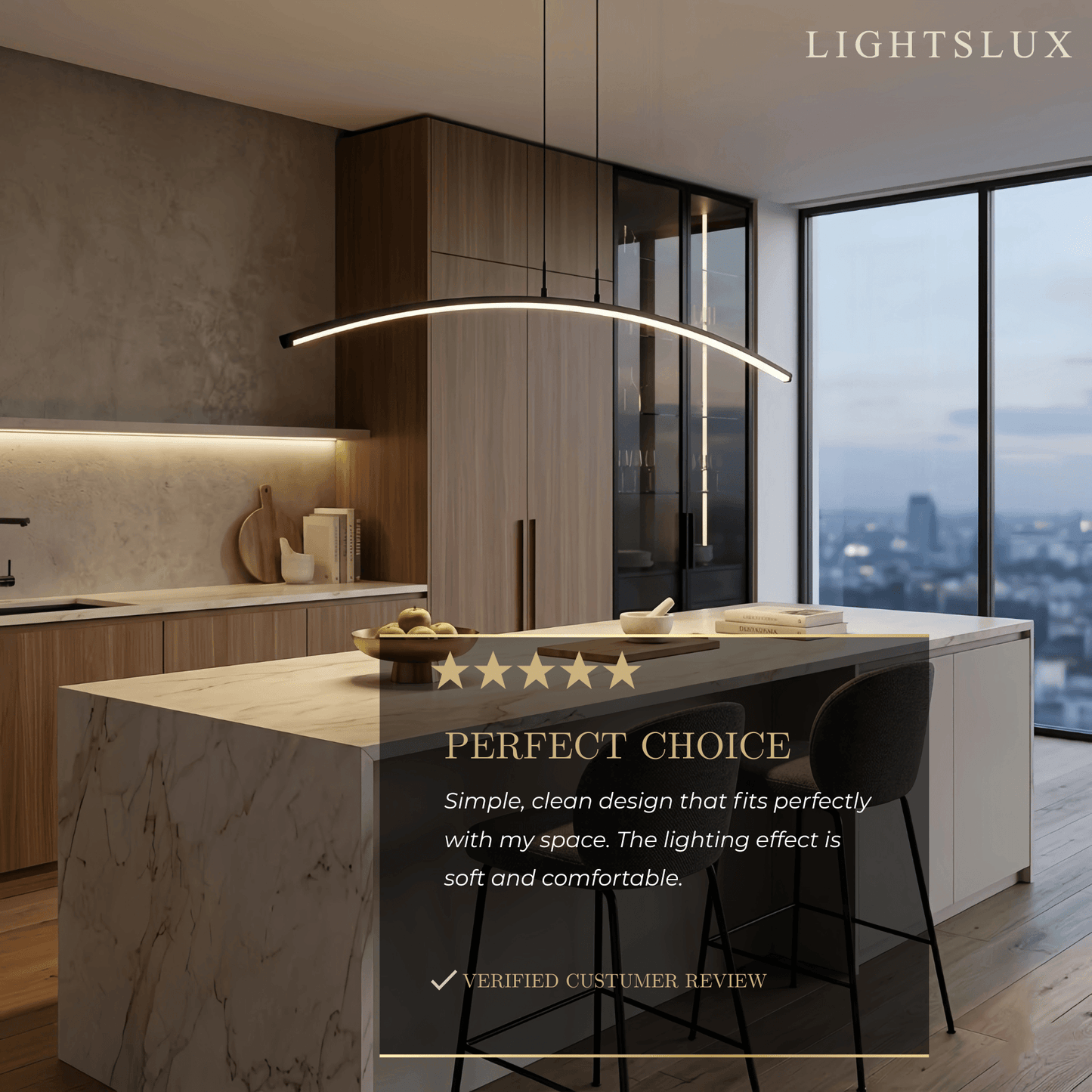 Arcato Minimalist Linear Pendant Light 