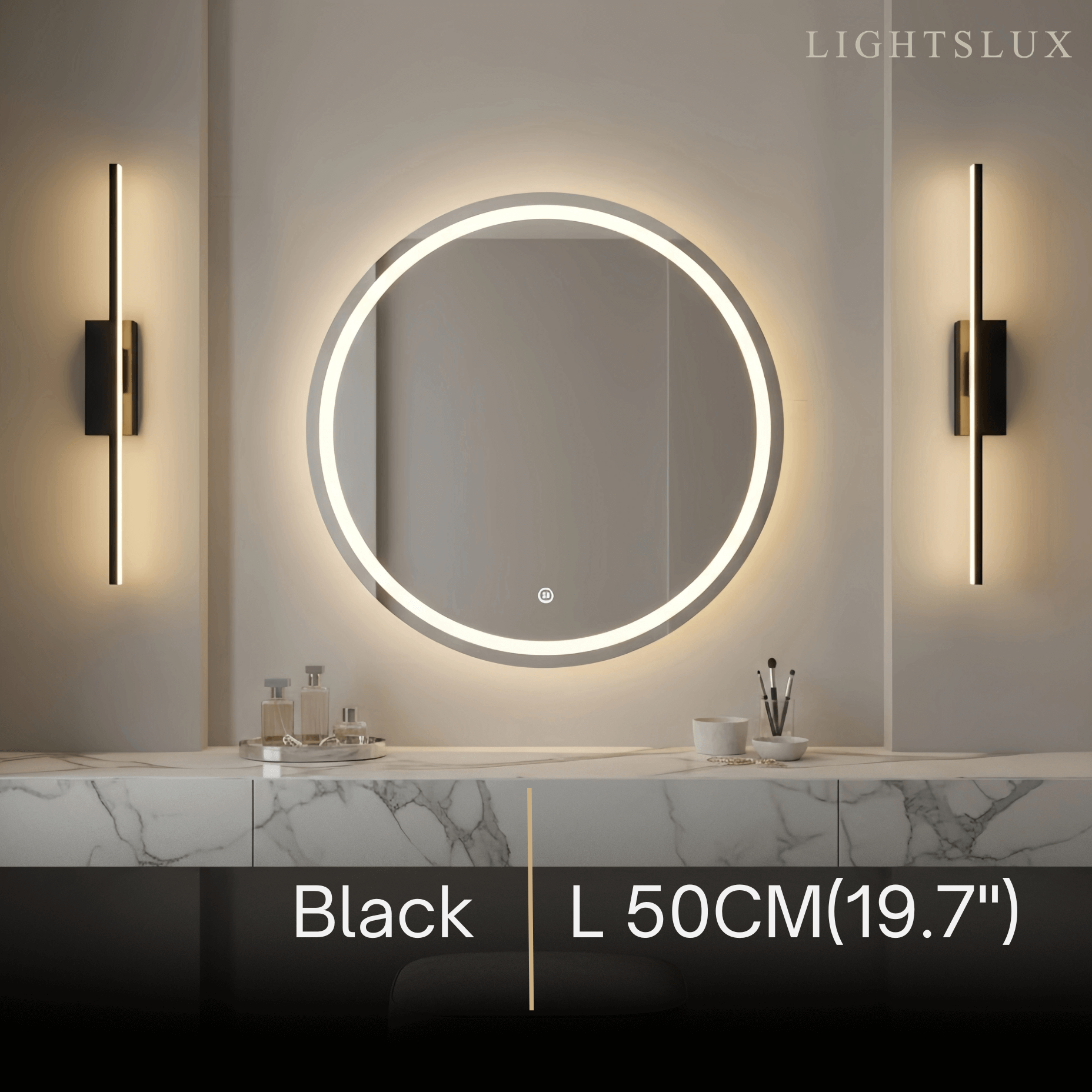 Arcato Modern Linear Wall Lamp – Black/White Metal Fixture for Bedroom