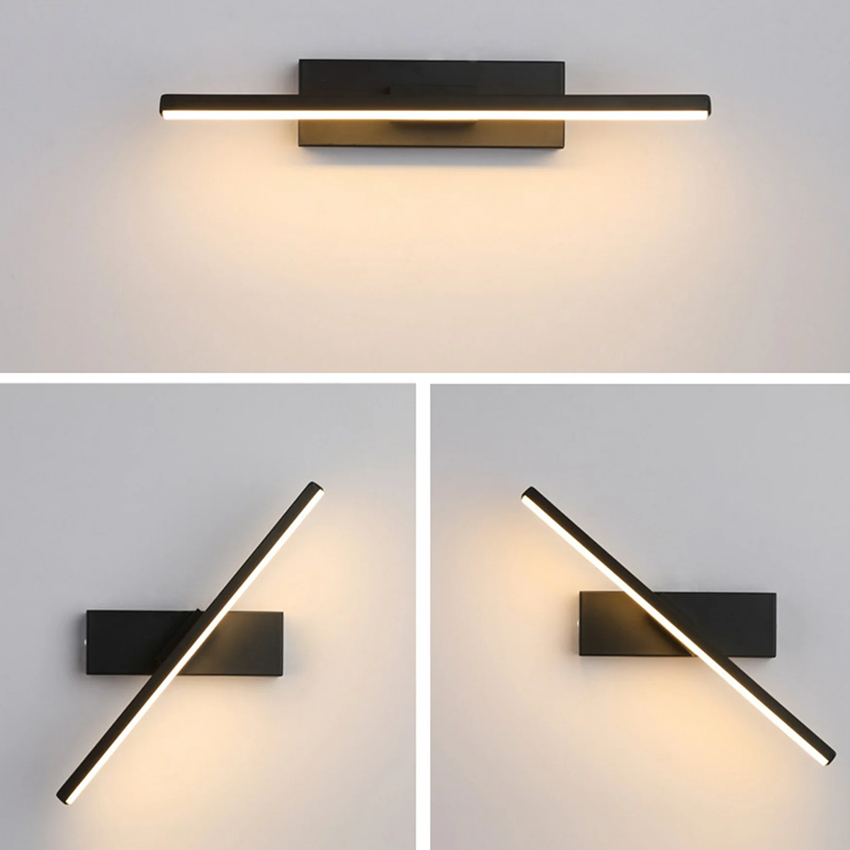 Modern Black Linear Wall Lamp 