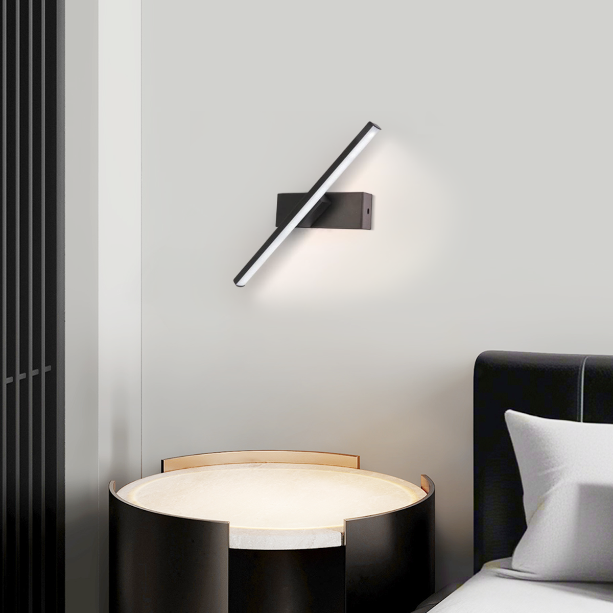 Modern Black Wall Lamp Linear for Living Room