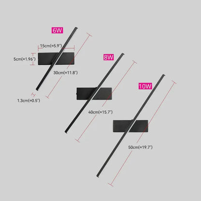 Modern Linear Wall Lamp Size