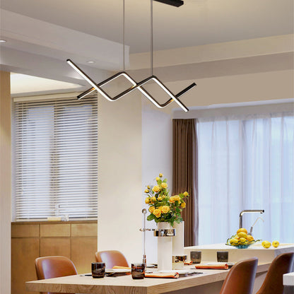 Minimalist Metal Pendant Light - Curve for Dining Room