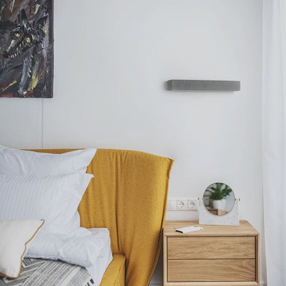 Modern LED Wall Light - Black/White Cement Rectangular