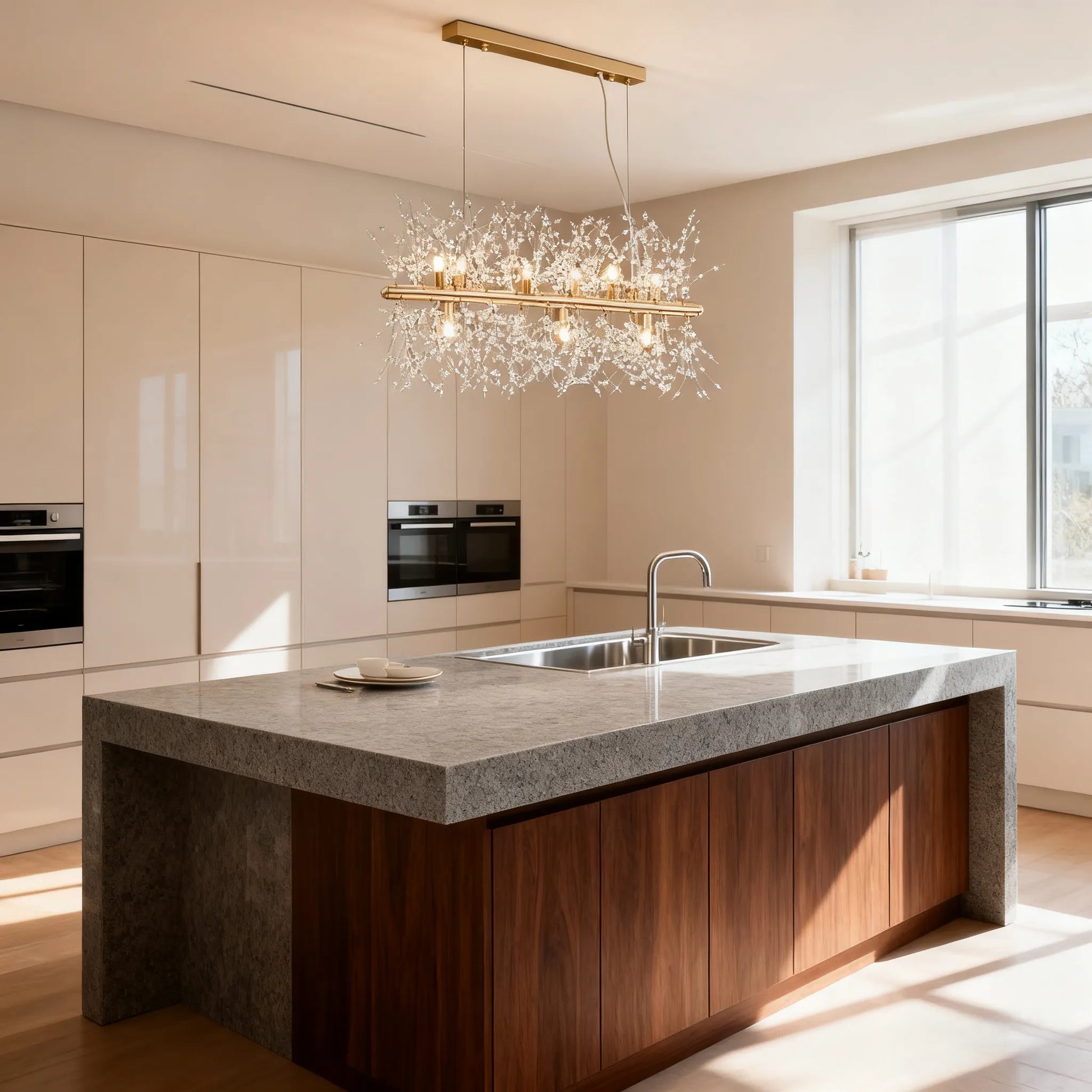 Chandelier – Gold Chrome Ceiling Light for Dining Room