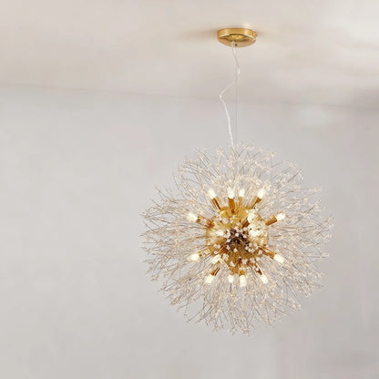 Chandelier – Gold Chrome Ceiling Light for Dining Room