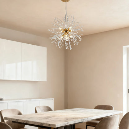 Chandelier – Gold Chrome Ceiling Light for Dining Room