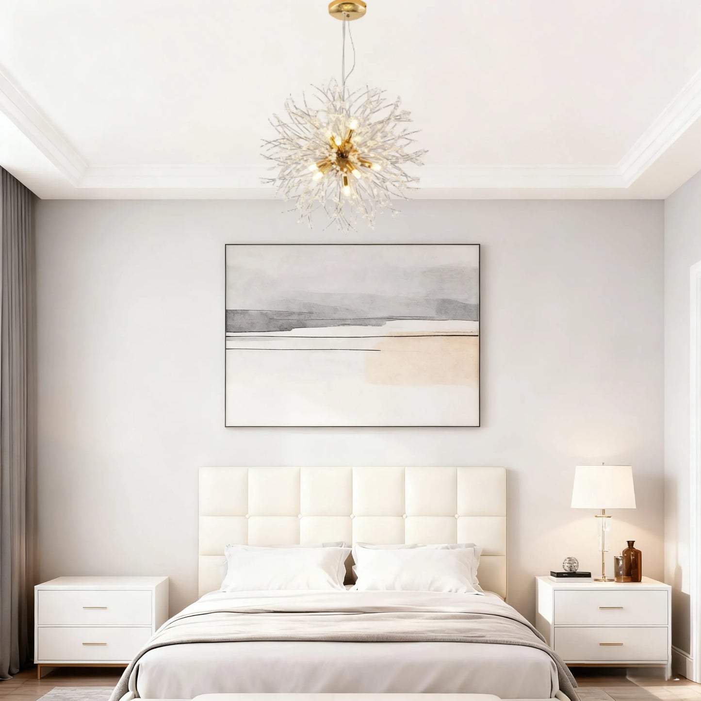 Chandelier – Gold Chrome Ceiling Light for Dining Room