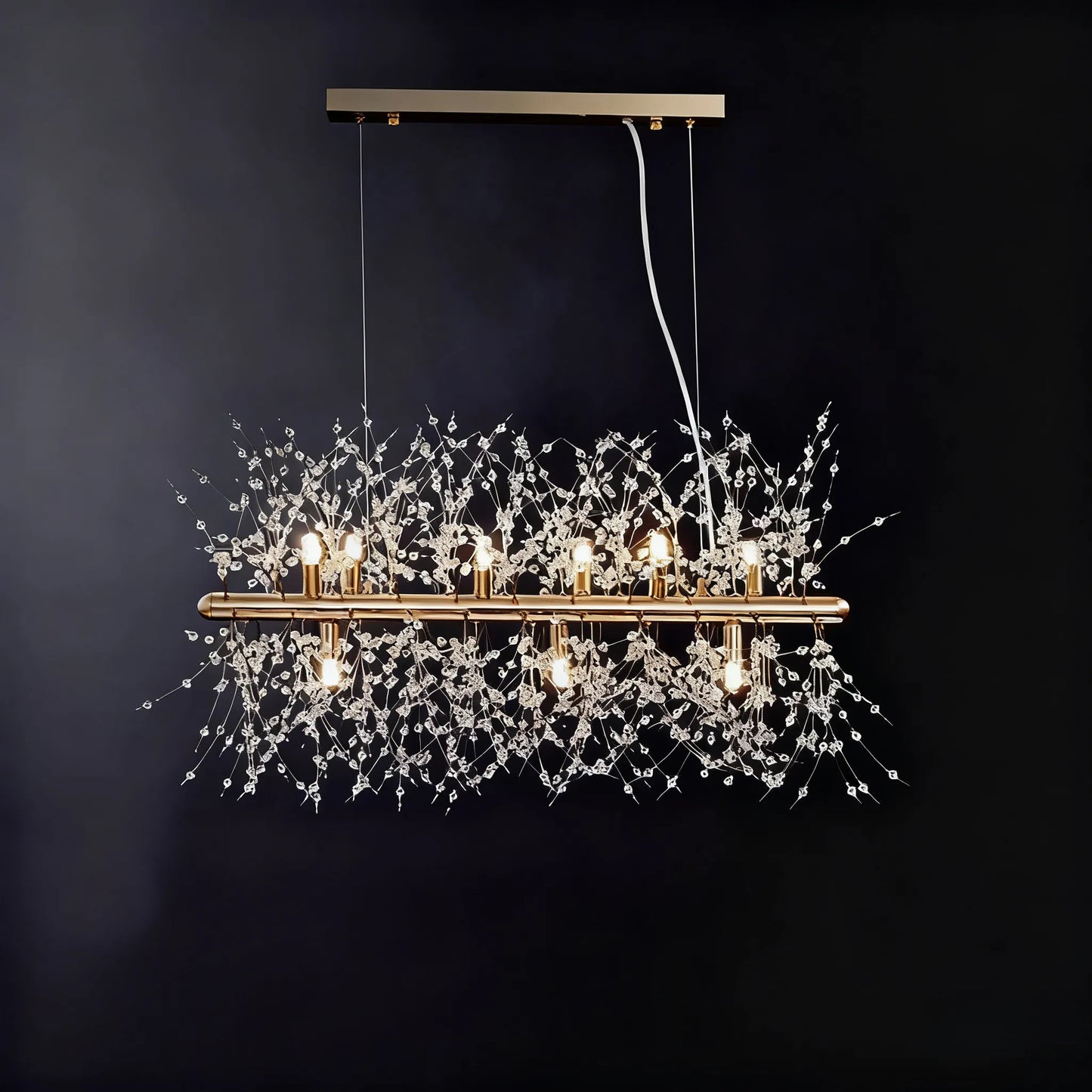 Chandelier – Gold Chrome Ceiling Light for Dining Room