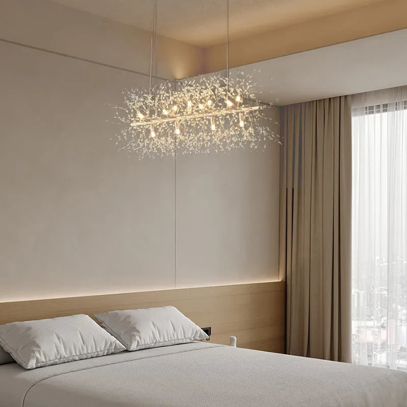 Chandelier – Gold Chrome Ceiling Light for Dining Room