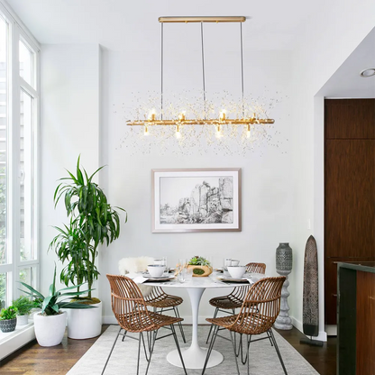 Chandelier – Gold Chrome Ceiling Light for Dining Room