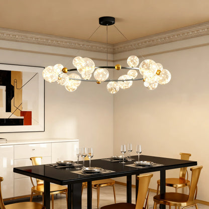 Crystal clear bubble pendant light 