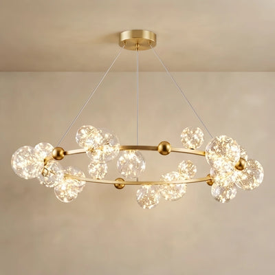  Chandelier – Gold/Black Metal with Clear Crystal Glass for Kitchen