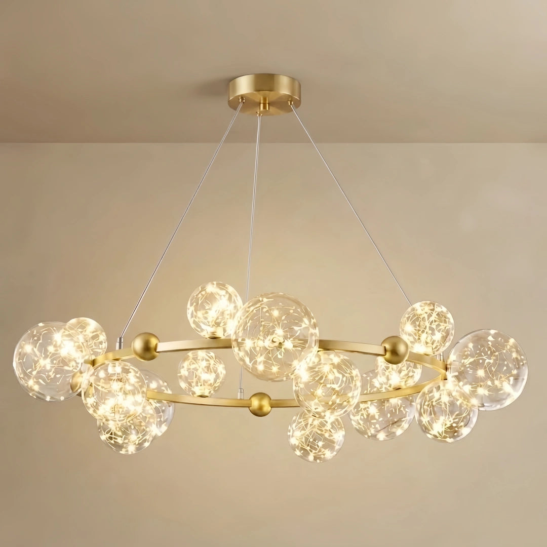 Chandelier  with Clear Crystal Glass for Kitchen