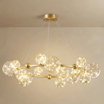 Chandelier  with Clear Crystal Glass for Kitchen