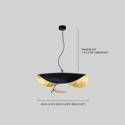 Modern Pendant Light Saucer-Shaped Size