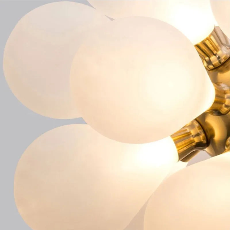 Art Deco Pink Bubble Chandelier