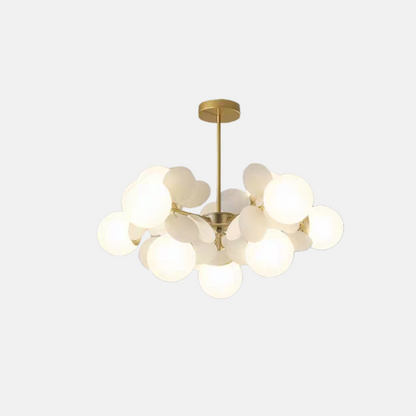Modern White 10-Head Chandelier for Kids Room