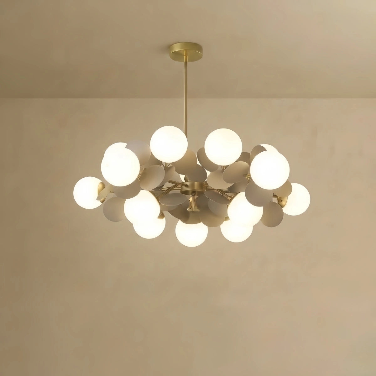 Chandelier - Metal Frame with Glass Shades
