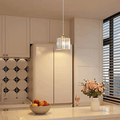 Nordic Gold Pendant Light Kitchen Island 3-Head Square