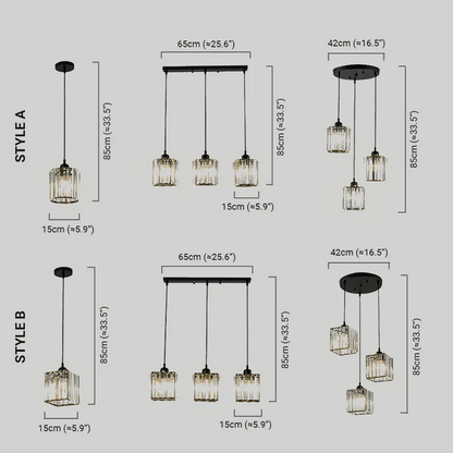 Nordic LED Pendant Light Size