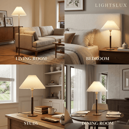 Crema Classical Walnut Floor/Table Lamp