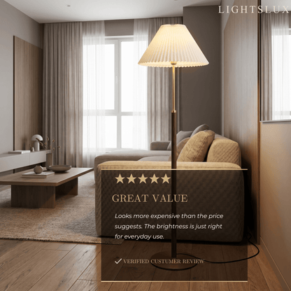 Crema Classical Walnut Floor/Table Lamp