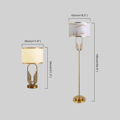 Vivara Modern Gold Floor/Table Lamp