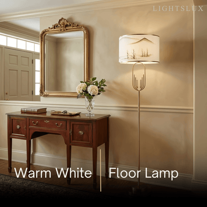 Table Lamp - Metal Frame with Fabric 