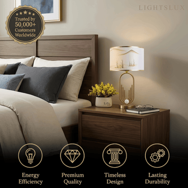 Table Lamp - Metal Frame with Fabric 