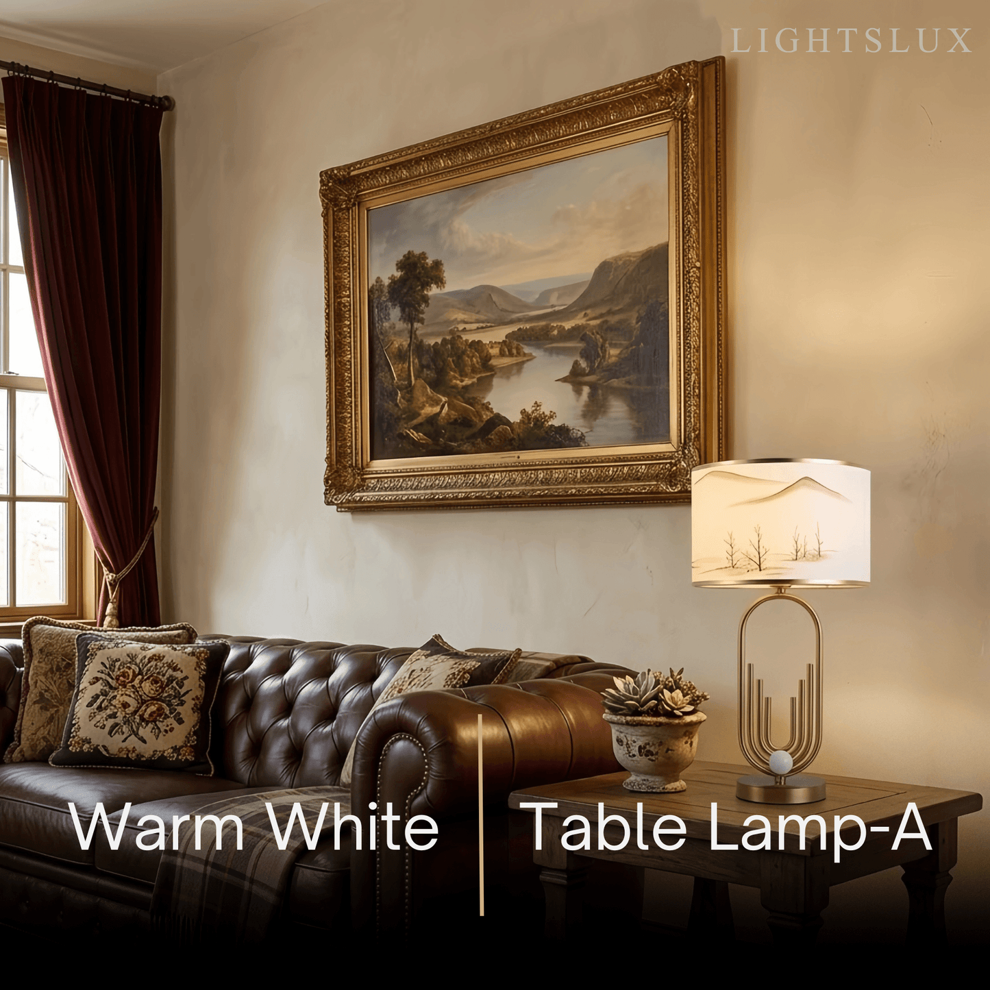 Table Lamp - Metal Frame with Fabric 