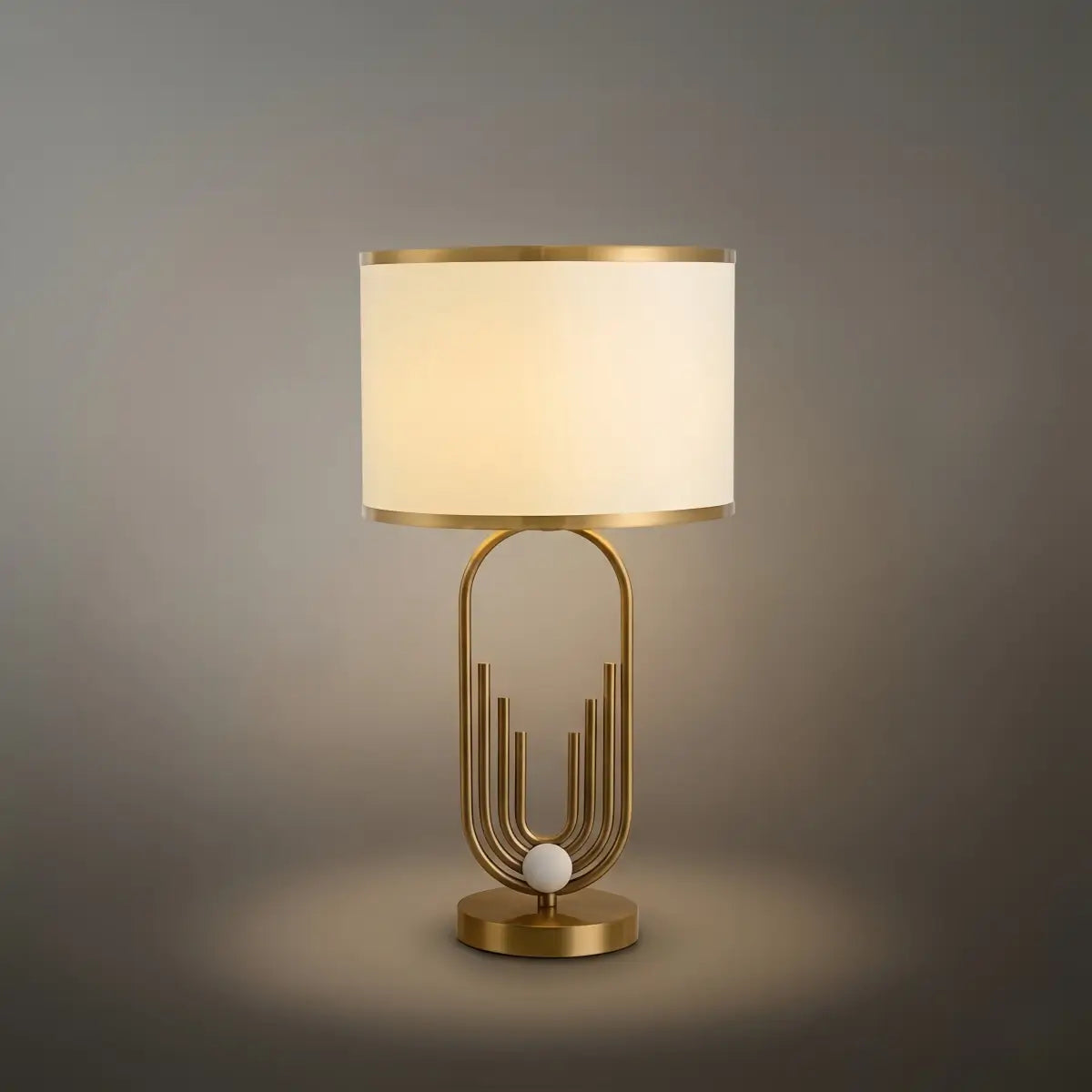 Table Lamp - Metal Frame with Fabric 