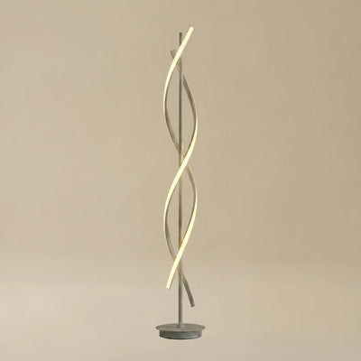 Arcato Modern  White Floor Lamp - Streamlined Metal Design for Living Room