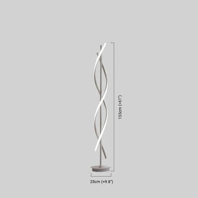 Modern Black & White Floor Lamp Dimension