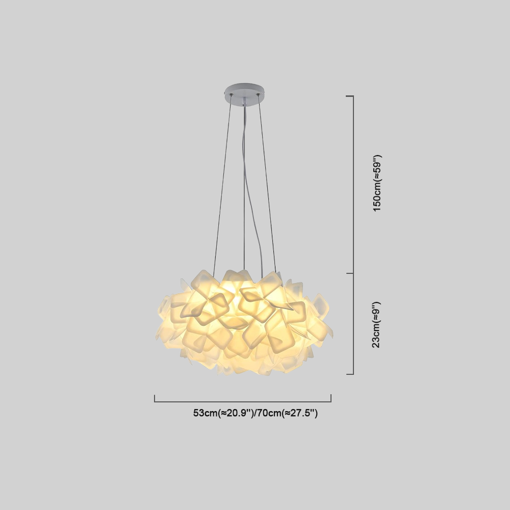 Art Deco Flower Pendant Light  Dimension