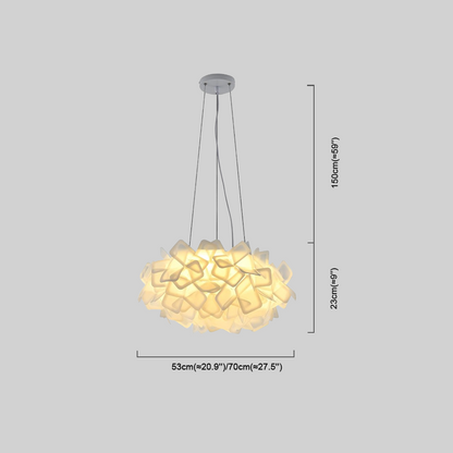 Art Deco Flower Pendant Light  Dimension