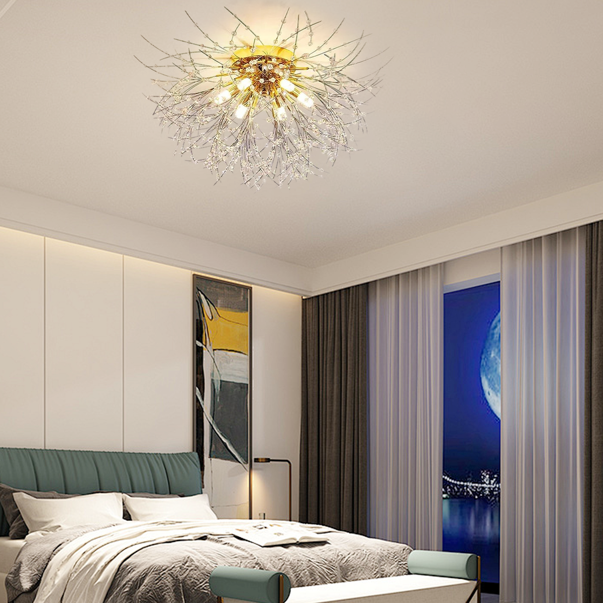 Art Deco Metal Ceiling Light for bedroom