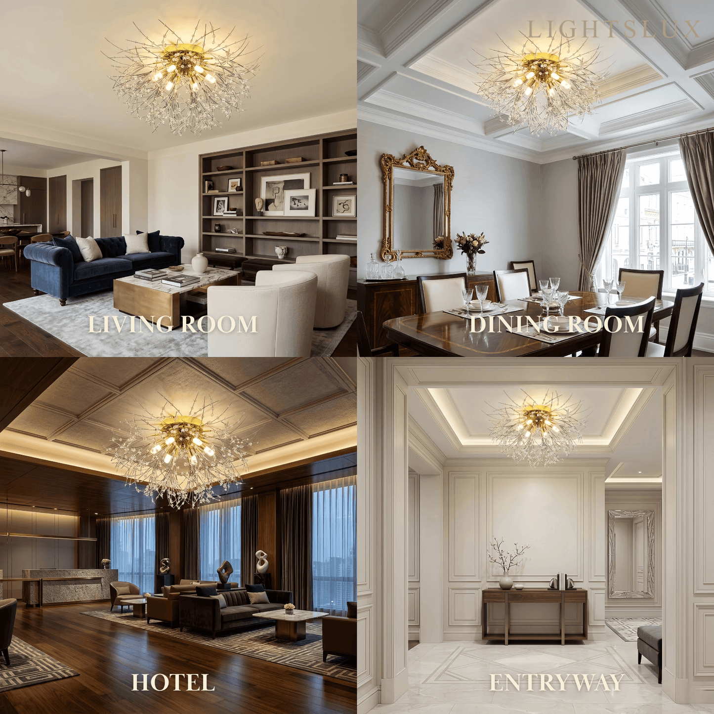 Excelis Art Deco Metal Ceiling Light 