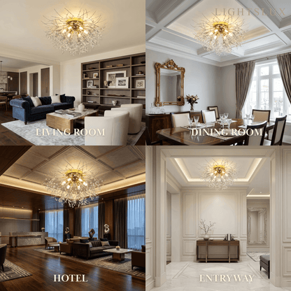 Excelis Art Deco Metal Ceiling Light 