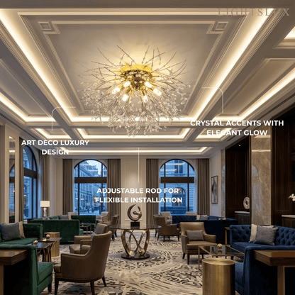 Excelis Art Deco Metal Ceiling Light 