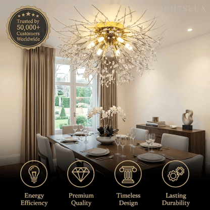 Excelis Art Deco Metal Ceiling Light 