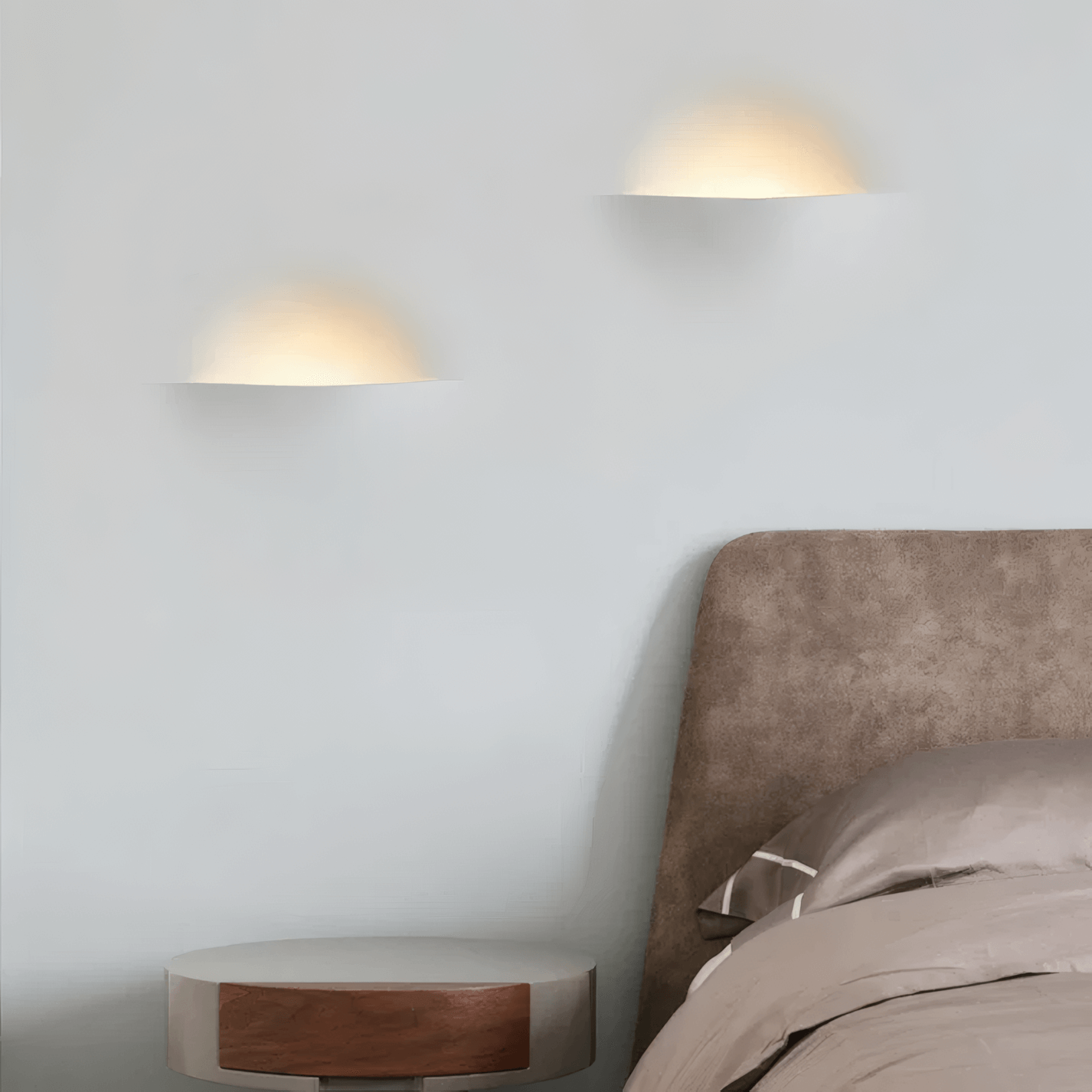 Art Deco Recessed Wall Lamp – White Metal Light for Living Room