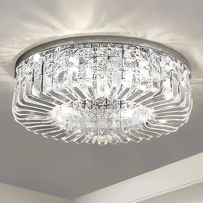 Excelis Royal Round LED Ceiling Light – Chrome/Gold Finish for Living Room/Bedroom