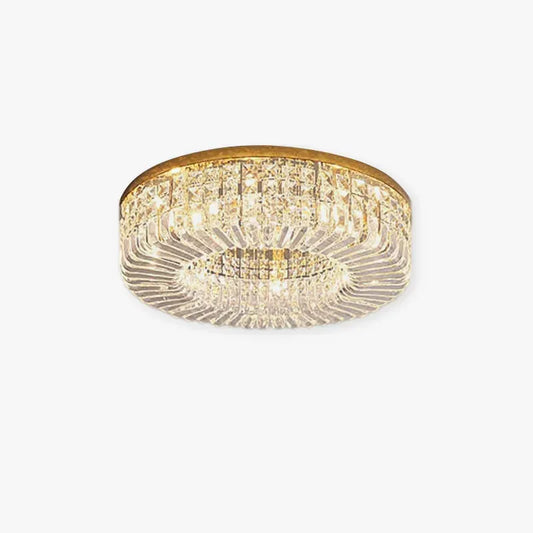 Royal Gold Ceiling Light Crystal Round