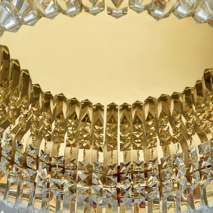 Excelis Royal Round LED Ceiling Light – Chrome/Gold Finish for Living Room/Bedroom